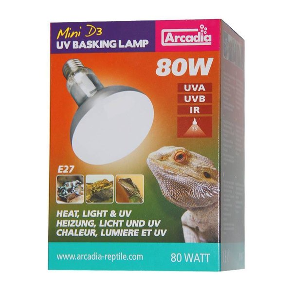 Arcadia D3 UV Basking Lamp 80 Watt